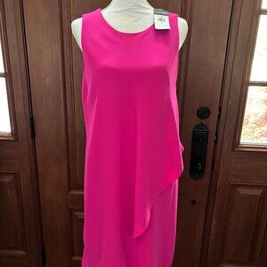 NWT LAUREN RALPH LAUREN PINK, SLEEVELESS, FULLY LINED DRESS, POLYESTER, SIZE 10